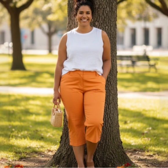 Monroe & Main Pants - Monroe & Main Orange Capris